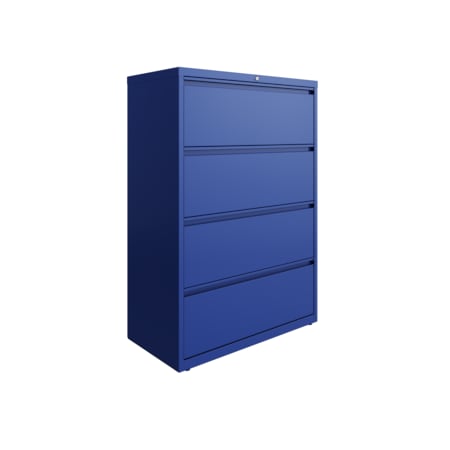 Hirsh 36"W 4 Drawer Lateral File Cabinet, Classic Blue 24257